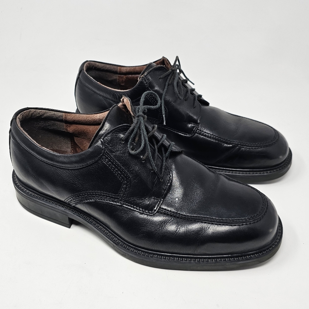 Bill Blass Black‎ Leather Oxford Mens Size 11 Shoes Lace Up